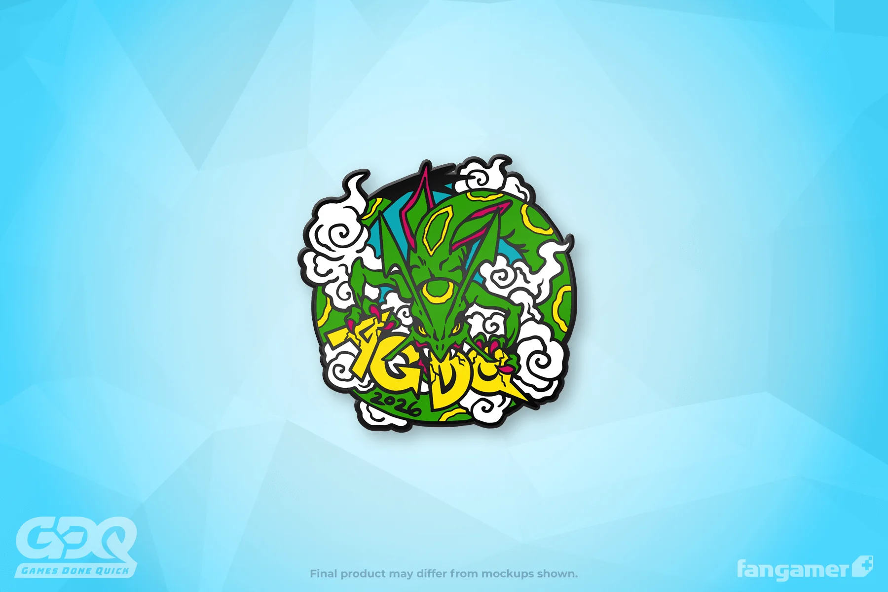 AGDQ 2026 Finale Pin: Emerald Dragon - Image 3