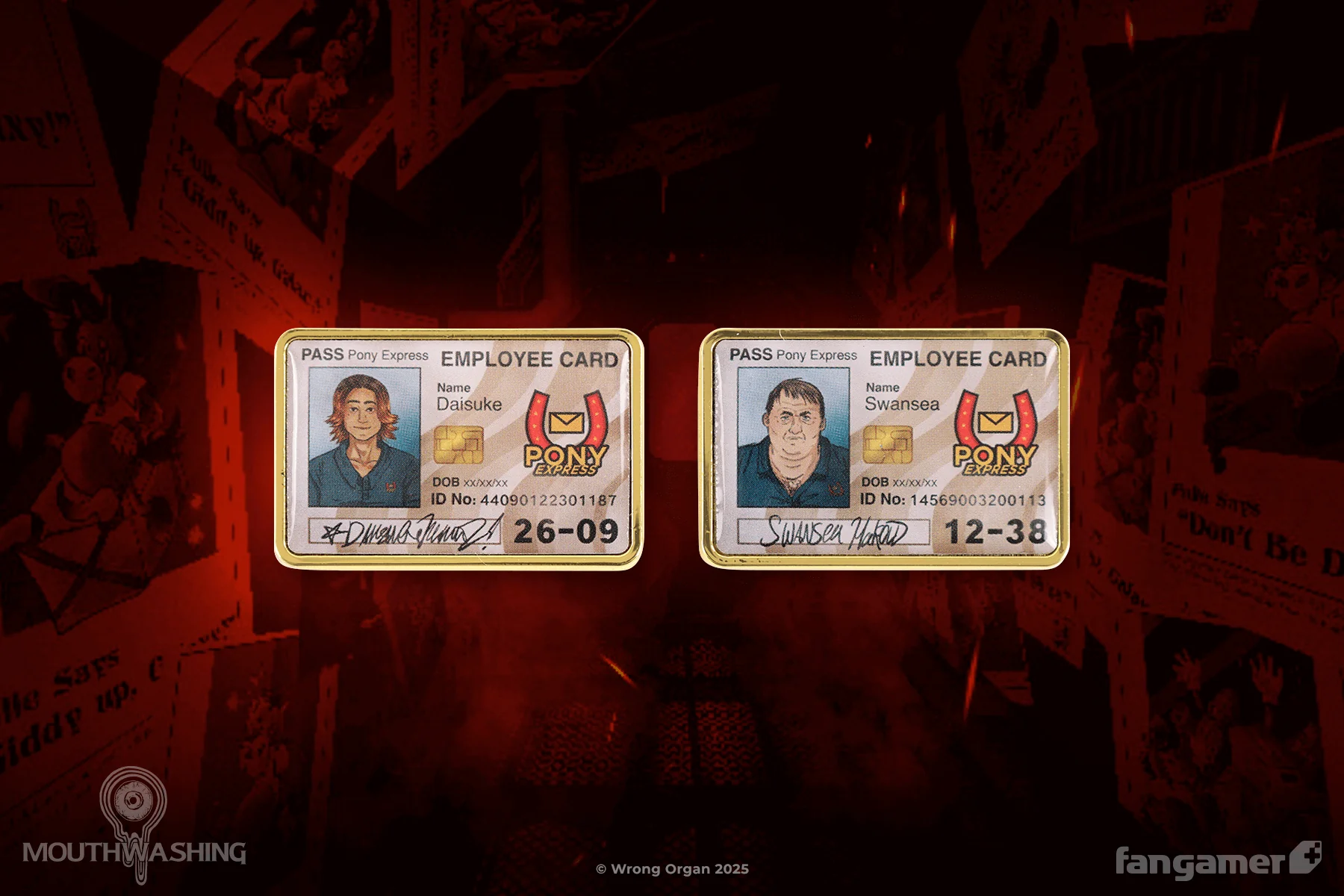 Daisuke and Swansea ID Card Pins - Image 3