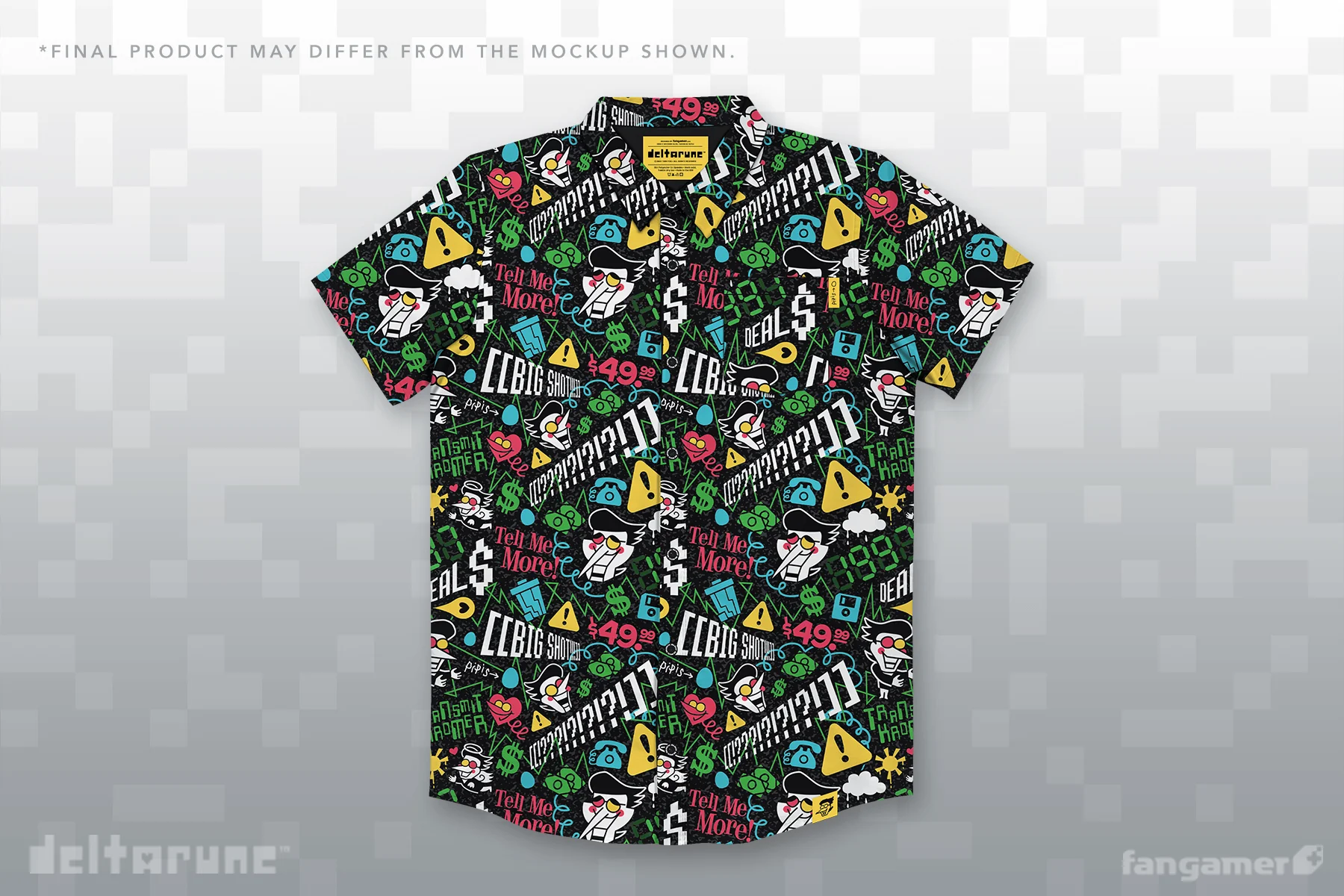 Spamton Button Up Shirt - Image 3