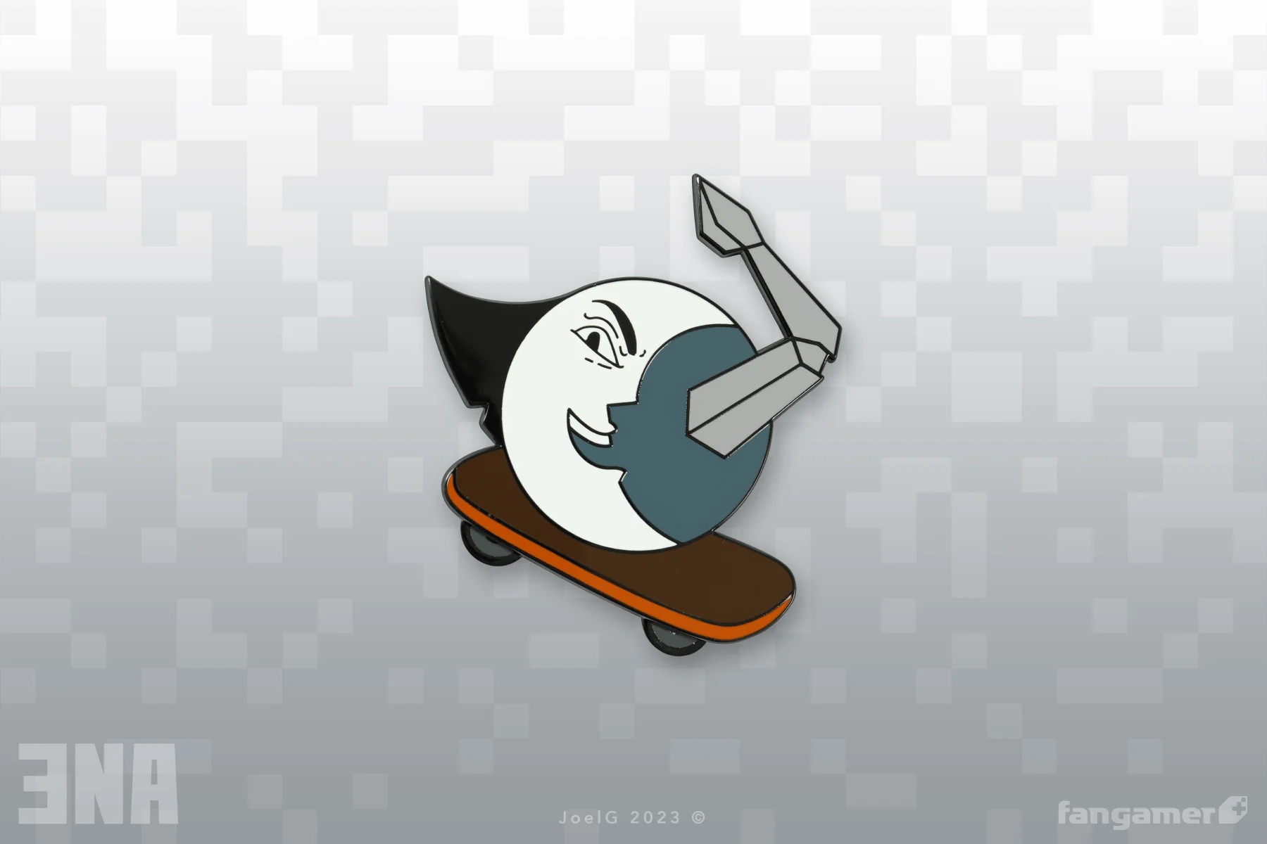 Skateboarding Moony Pin - Image 3